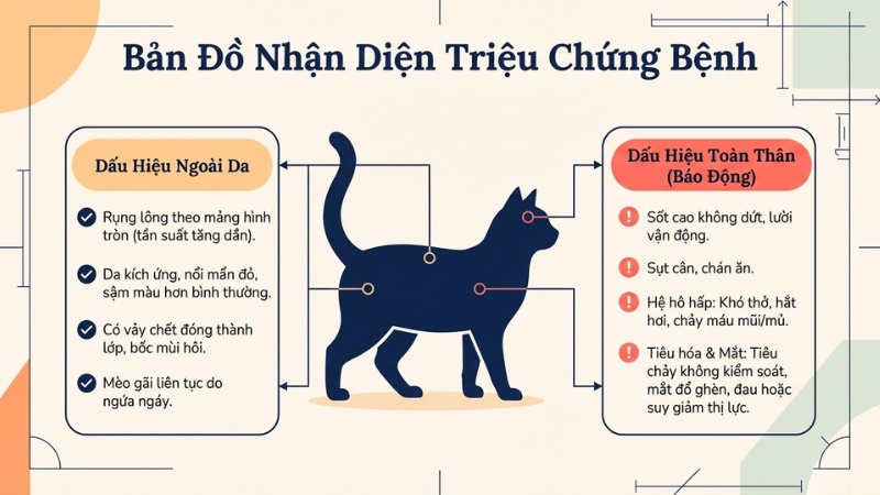 Những dấu hiệu mèo bị nấm bạn cần đặc biệt quan tâm