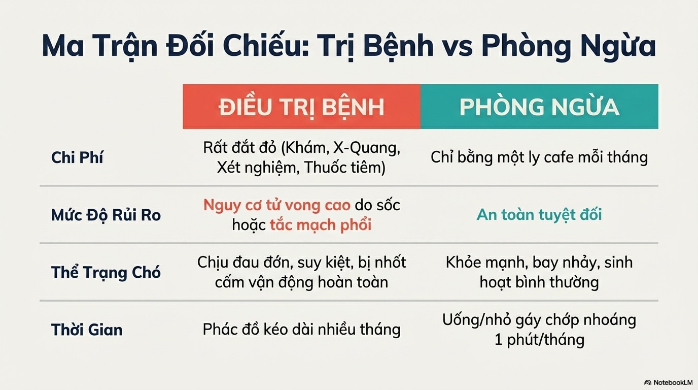 Tuân thủ lịch trình phòng ngừa hàng tháng